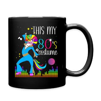 Licorne Cadeau Drôle Vintage Année 80 - Mug uni - noir - Droite