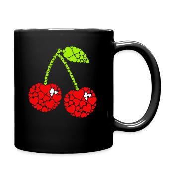 Cerise Fruit Cerises Cerise - Mug uni - noir - Droite