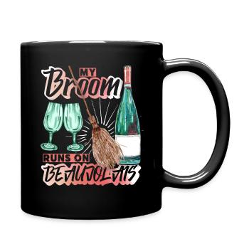 Red wine funny saying, Redwine Beaujolais - Full Colour Mug - black - Right