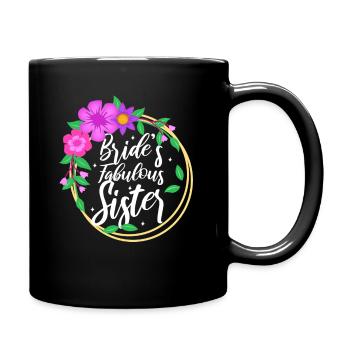Brides fabulous sister - Full Colour Mug - black - Right