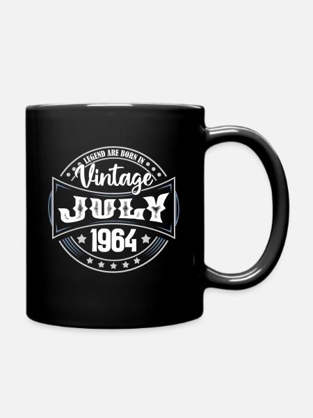 1964 Juillet. Cadeau d'anniversaire juillet 1964. - Mug uni - noir