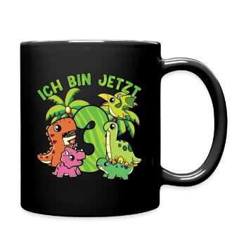 3. Geburtstag Kindergeburtstag Ich Bin Jetzt 3 - Tasse einfarbig - Schwarz - Rechts