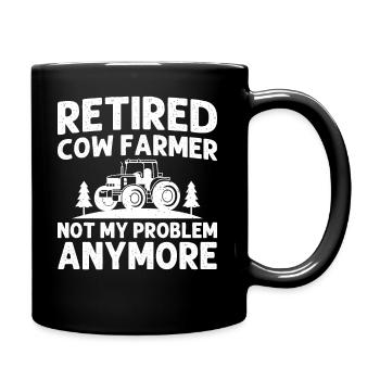 Les éleveurs de vaches à la retraite ne sont plus mon problème - Mug uni - noir - Droite