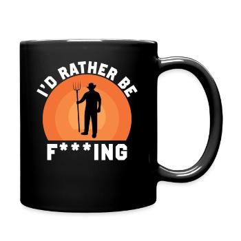 Ich Würde Lieber F***en - Tasse einfarbig - Schwarz - Rechts