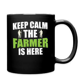 Keep calm The farmer is here - Full Colour Mug - black - Right