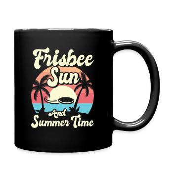 Frisbee Tropical Summer Vacation Flying Disc Sport - Full Colour Mug - black - Right