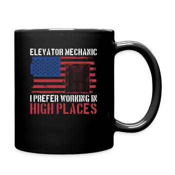Patriotisches Aufzugsmechanik-design Für - Full Colour Mug - black - Right