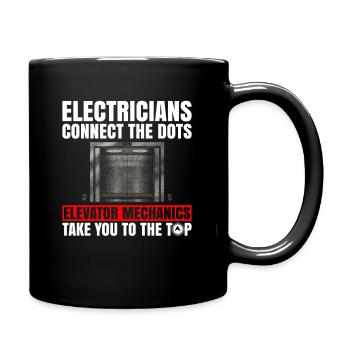 Aufzugs-repaur-design Für Aufzugsinstallateur Und - Tasse einfarbig - Schwarz - Rechts