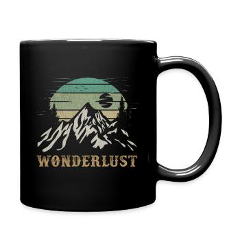 Montagnes en plein air Wonderlust Randonnée - Mug uni - noir - Droite