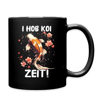 Koi Fisch Japanische Karpfen Teich Fisch Kois - Tasse einfarbig - Schwarz - Rechts
