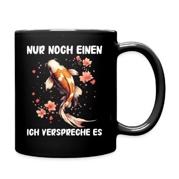 Koi Fisch Japanische Karpfen Teich Fisch Kois - Tasse einfarbig - Schwarz - Rechts