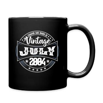 Juli 2004. Geburtstagsgeschenk Juli 2004. - Tasse einfarbig - Schwarz - Rechts