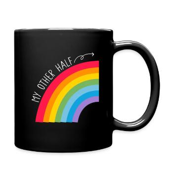 Mon autre couple à moitié gay Rainbow Pride Cool LGBT - Mug uni - noir - Droite