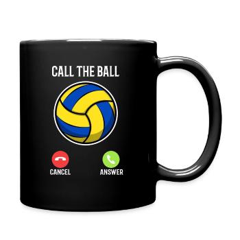 Appelez le ballon volleyball - Mug uni - noir - Droite