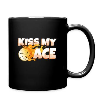 Embrasse mon as du volleyball - Mug uni - noir - Droite