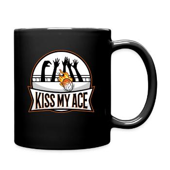 Kiss my ace volleyball - Tasse einfarbig - Schwarz - Rechts
