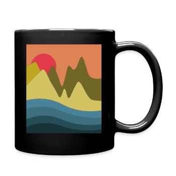 abstract mountains - Tasse einfarbig - Schwarz - Rechts
