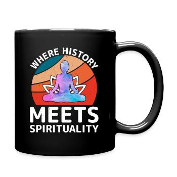 Geschichte trifft Spiritualität Tulum Tribe Mexiko - Tasse einfarbig - Schwarz - Rechts