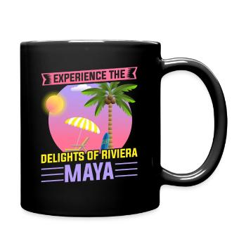 Experience the beauty of the Riviera Maya, Mexico - Full Colour Mug - black - Right