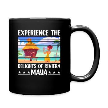 Experience the beauty of the Riviera Maya, Mexico - Full Colour Mug - black - Right