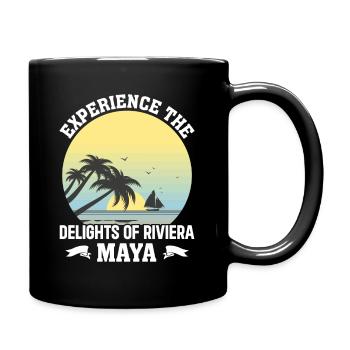 Experience the beauty of the Riviera Maya, Mexico - Full Colour Mug - black - Right