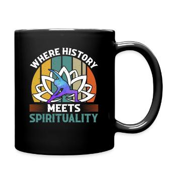 Geschichte trifft Spiritualität Tulum Tribe Mexiko - Tasse einfarbig - Schwarz - Rechts