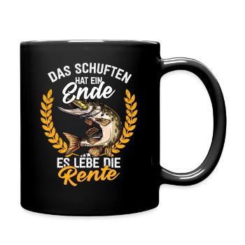 Das Schuften Hat Ein Ende Es Lebe Die Rente - Tasse einfarbig - Schwarz - Rechts