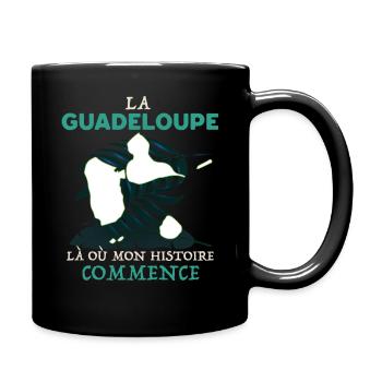 Guadeloupe Cadeau Homme Ou Femme Citation - Mug uni - noir - Droite