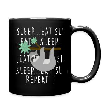 Mouton Paresseux amour fatigue homme femme - Mug uni - noir - Droite