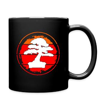 Bonsai Baum Design für Bonsai Anfänger Liebhaber - Tasse einfarbig - Schwarz - Rechts