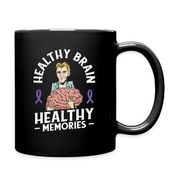 Alzheimer's Awareness Brain Doctors Health - Full Colour Mug - black - Right