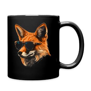 Fox Sonnenbrille - Tasse einfarbig - Schwarz - Rechts