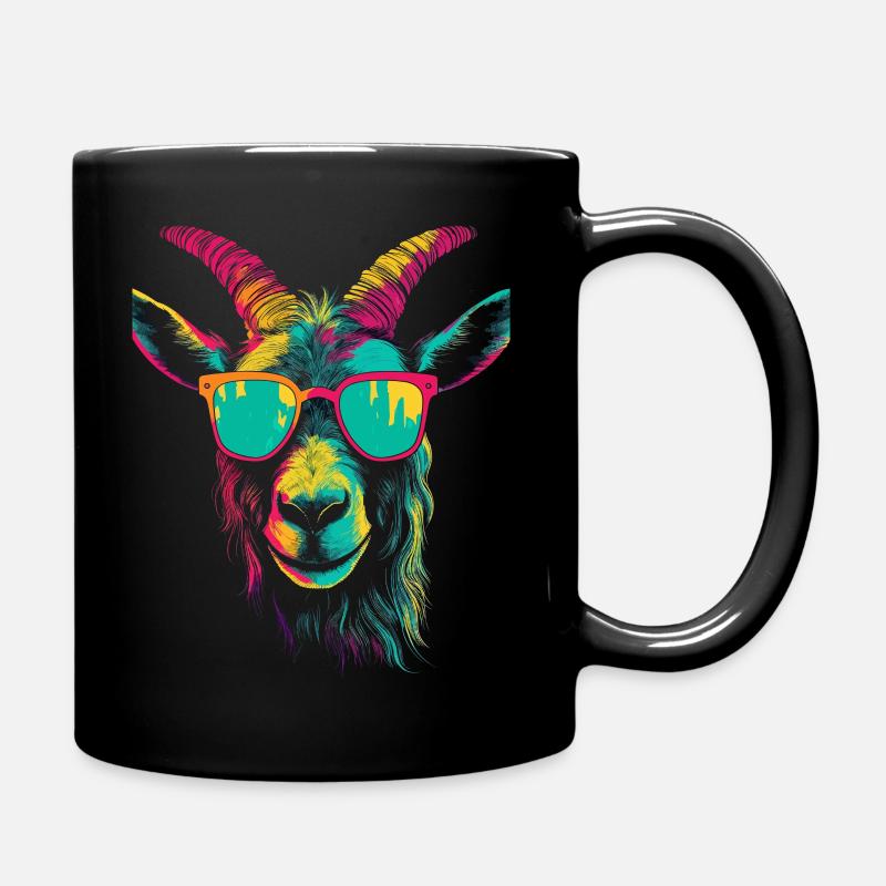 Goat Sunglasses - Full Colour Mug - black