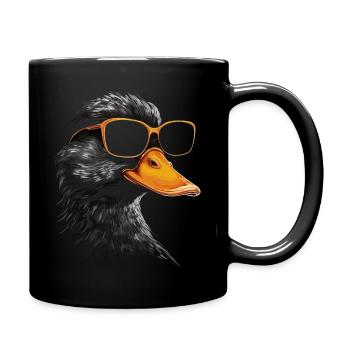 Ente Sonnenbrille - Tasse einfarbig - Schwarz - Rechts