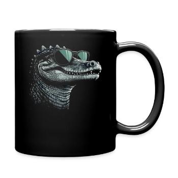 Crocodile Sunglasses - Full Colour Mug - black - Right