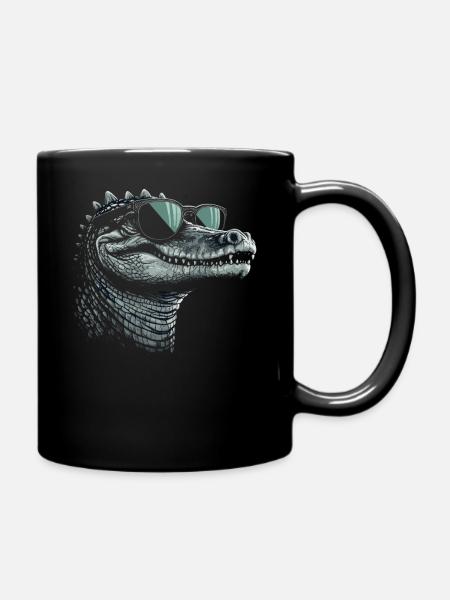 Lunettes de soleil crocodiles - Mug uni - noir