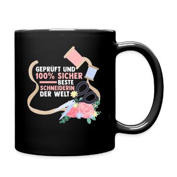 Näher Schneiderin - Tasse einfarbig - Schwarz - Rechts