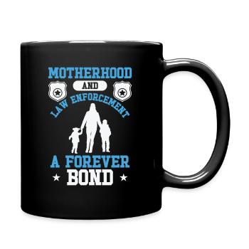 Police Mothers Day Cop Officer Law Enforcement - Full Colour Mug - black - Right