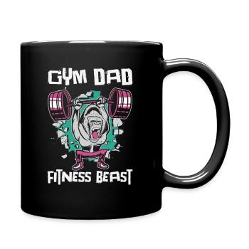 Fitness Fathers Day Gym Workout Training Coach - Full Colour Mug - black - Right