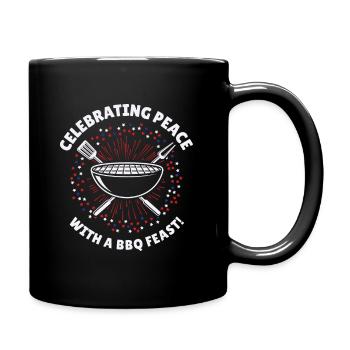 Barbecue de l’indépendance des États-Unis Drapeau américain - Mug uni - noir - Droite