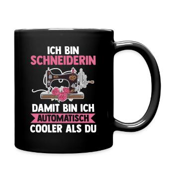 Näher Schneiderin - Tasse einfarbig - Schwarz - Rechts