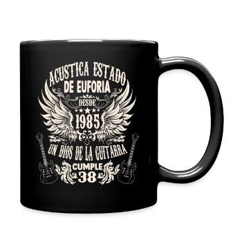 guitar fan musician guitarists birthday 1985 - Tasse einfarbig - Schwarz - Rechts