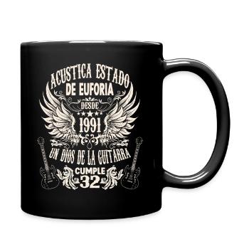 hobby musician guitarist birthday 1991 - Tasse einfarbig - Schwarz - Rechts