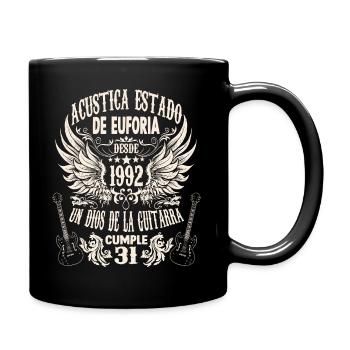 guitar fan musician guitarists birthday 1992 - Tasse einfarbig - Schwarz - Rechts