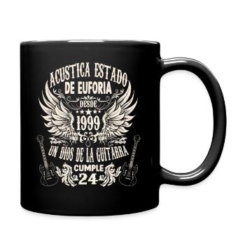 guitar fan musician guitarists birthday 1999 - Tasse einfarbig - Schwarz - Rechts