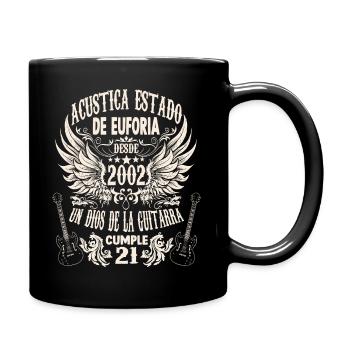 guitarists birthday 2002 vintage 21 years - Tasse einfarbig - Schwarz - Rechts