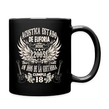 hobby musician guitarist birthday 2005 - Tasse einfarbig - Schwarz - Rechts