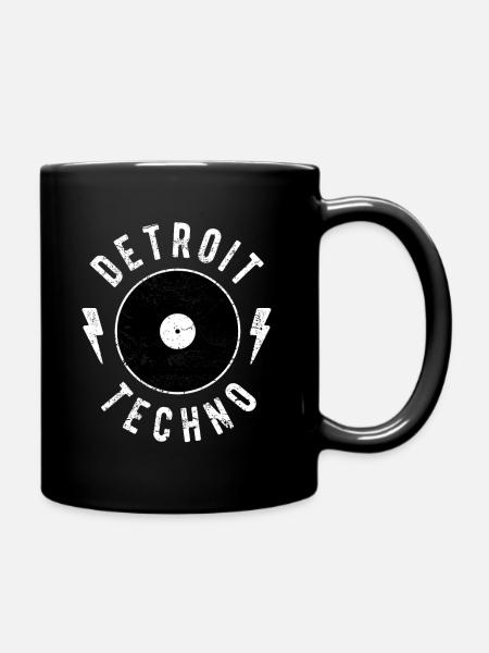 Detroit Techno Classic Shirt Vinyle EDM Electronique - Mug uni - noir