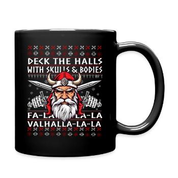 Fun viking noël santa valhalla deck les salles - Mug uni - noir - Droite