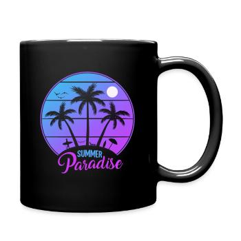 Summer Paradise Palm Beach - Full Colour Mug - black - Right